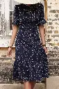 Polka Dot Short Sleeve Midi Dress For Beach.webp