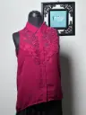Burgundy Sleeveless Blouse 