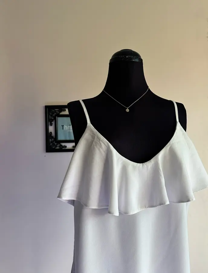 Curves White Cross Off Shoulder Sleeves Top