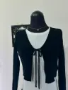 Black Front Bow Cardigan 