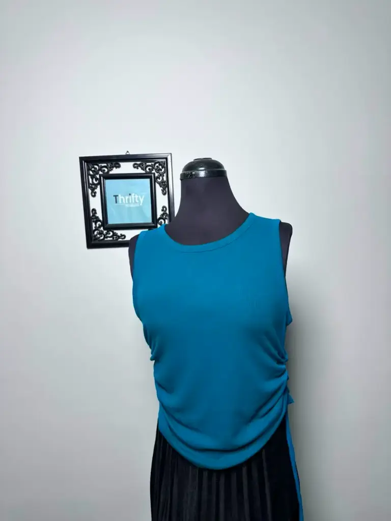 Blue Sleeveless Shirt