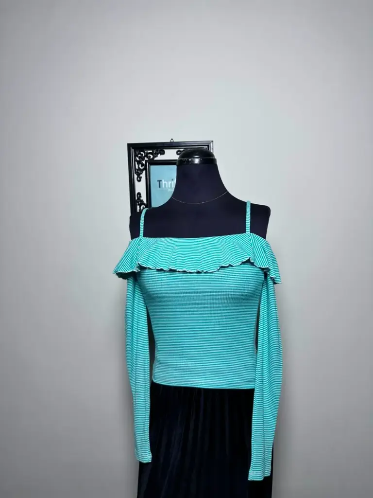 Green Striped Blouse