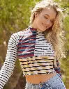 Stripe Cropped Top
