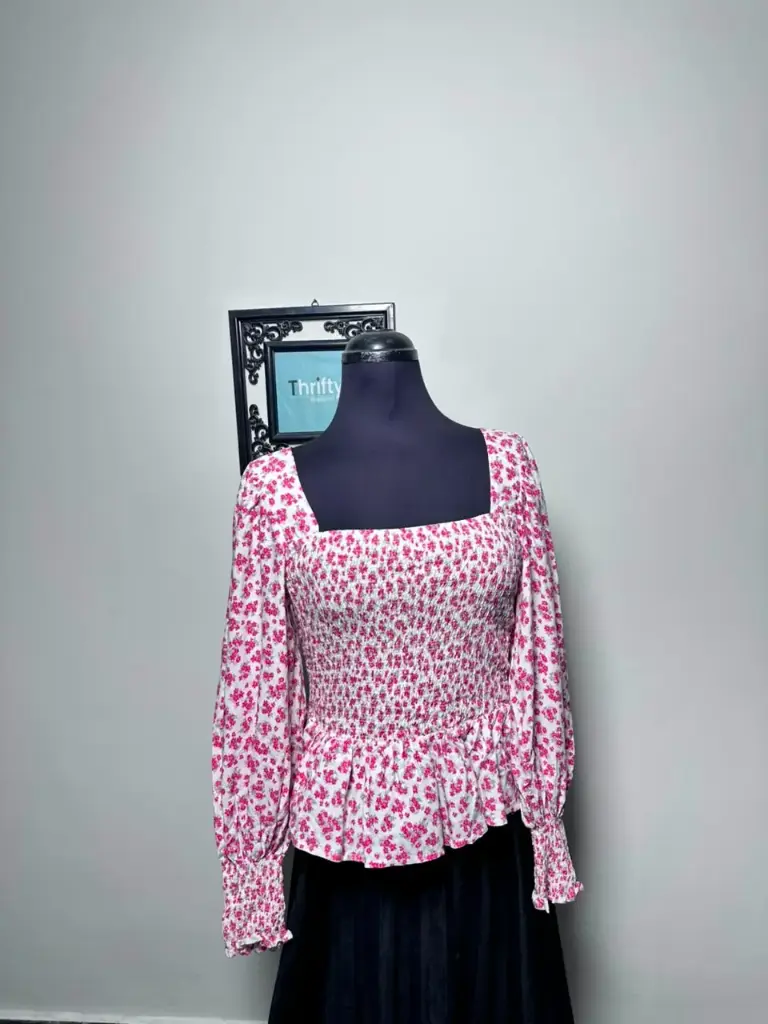 Pink Floral Blouse