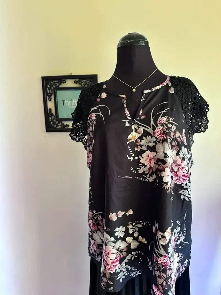 Floral Black Shirt