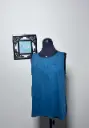 Teal Pleated Front Tank Top