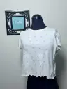 Cute Floral Pattern Top with lettuce-edge hems
