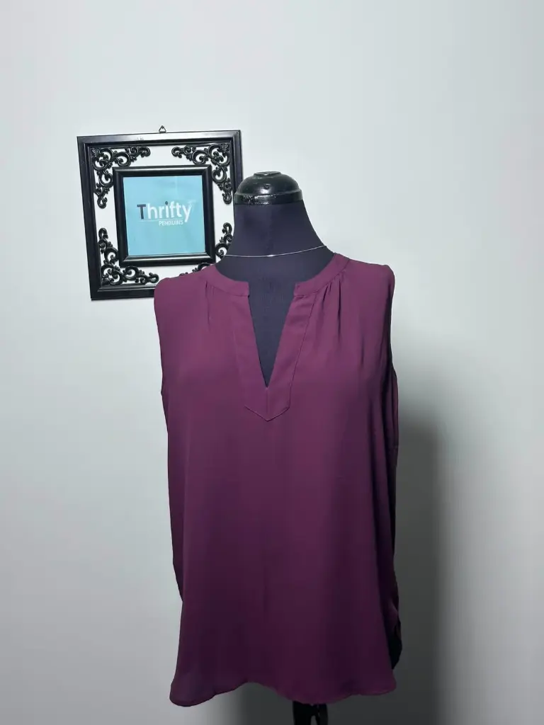 Deep Plum Sleeveless Blouse
