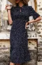 Navy Blue PolkaDot Dress