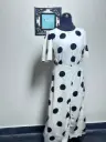 White and Black PolkaDot Dress