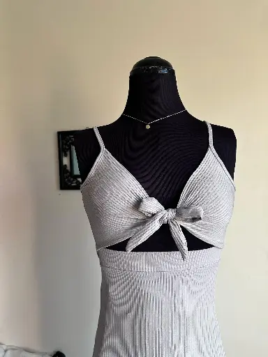Grey Long Body-con Skims Dress