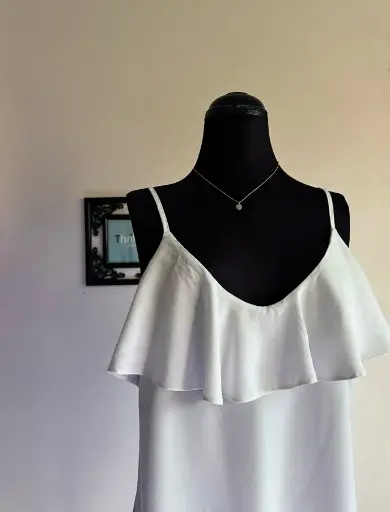 Curves White Cross Off Shoulder Sleeves Top