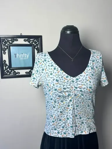 Green Floral Tee 