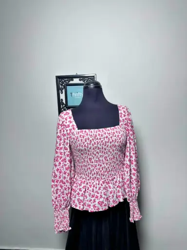 Pink Floral Blouse