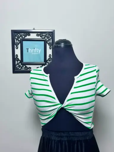 Green Striped top