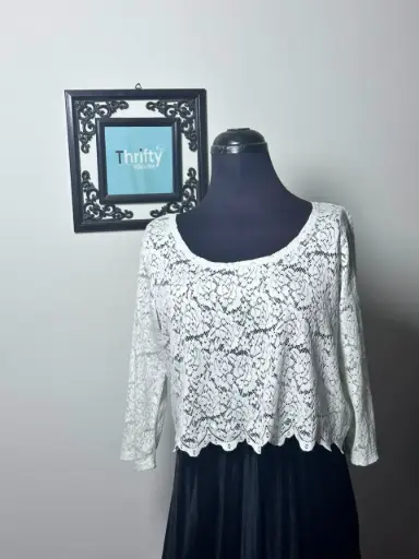 White Lace Crop Top